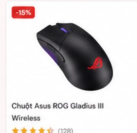 Chuột Asus ROG Gladius III Wireless
