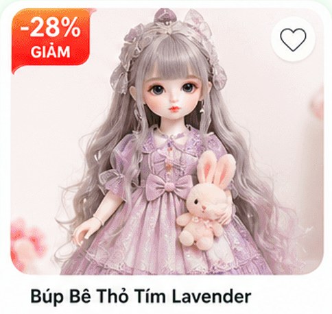 Búp Bê Thỏ Tím Lavender