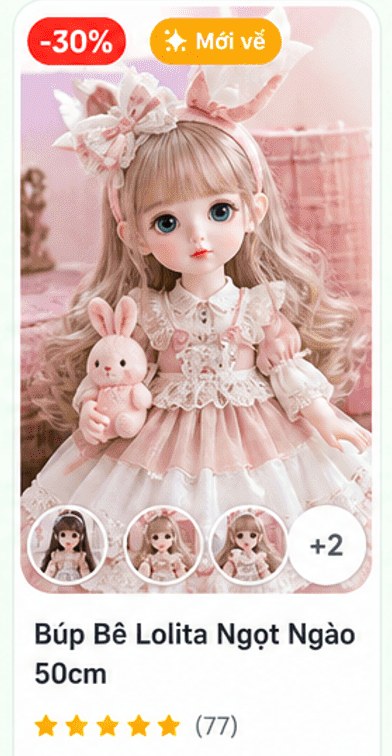 Búp Bê Lolita Ngọt Ngào 50cm