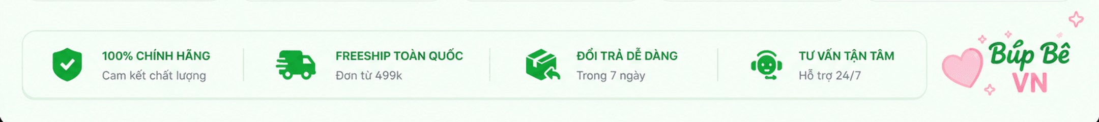 Cam kết: 100% chính hãng, freeship toàn quốc đơn 499k, đổi trả dễ dàng trong 7 ngày, tư vấn tận tâm hỗ trợ 24/7