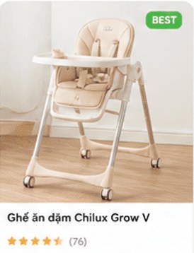 Ghế ăn dặm Chilux Grow V