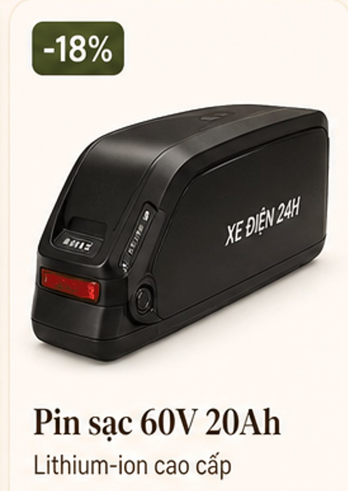 Pin sạc 60V 20Ah – Lithium-ion cao cấp