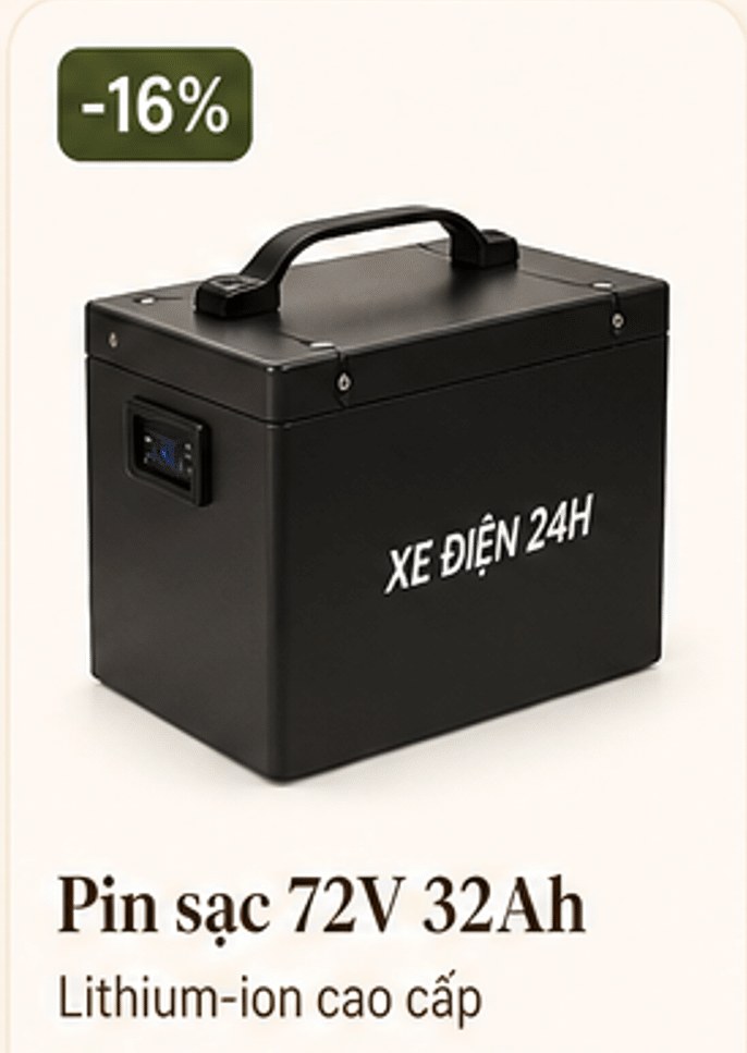 Pin sạc 72V 32Ah – Lithium-ion cao cấp