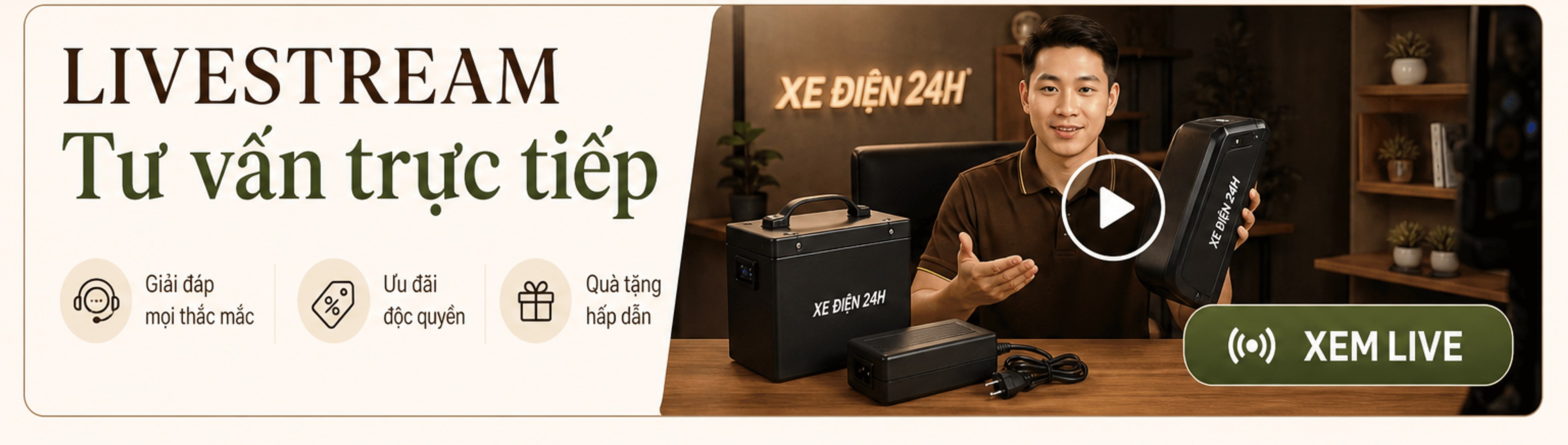 Livestream – tư vấn trực tiếp, bấm để xem live