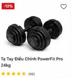 Tạ Tay Điều Chỉnh PowerFit Pro 24kg