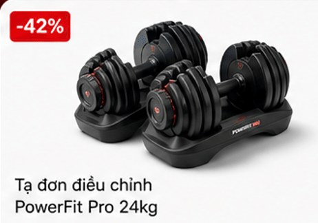 Tạ đơn điều chỉnh PowerFit Pro 24kg