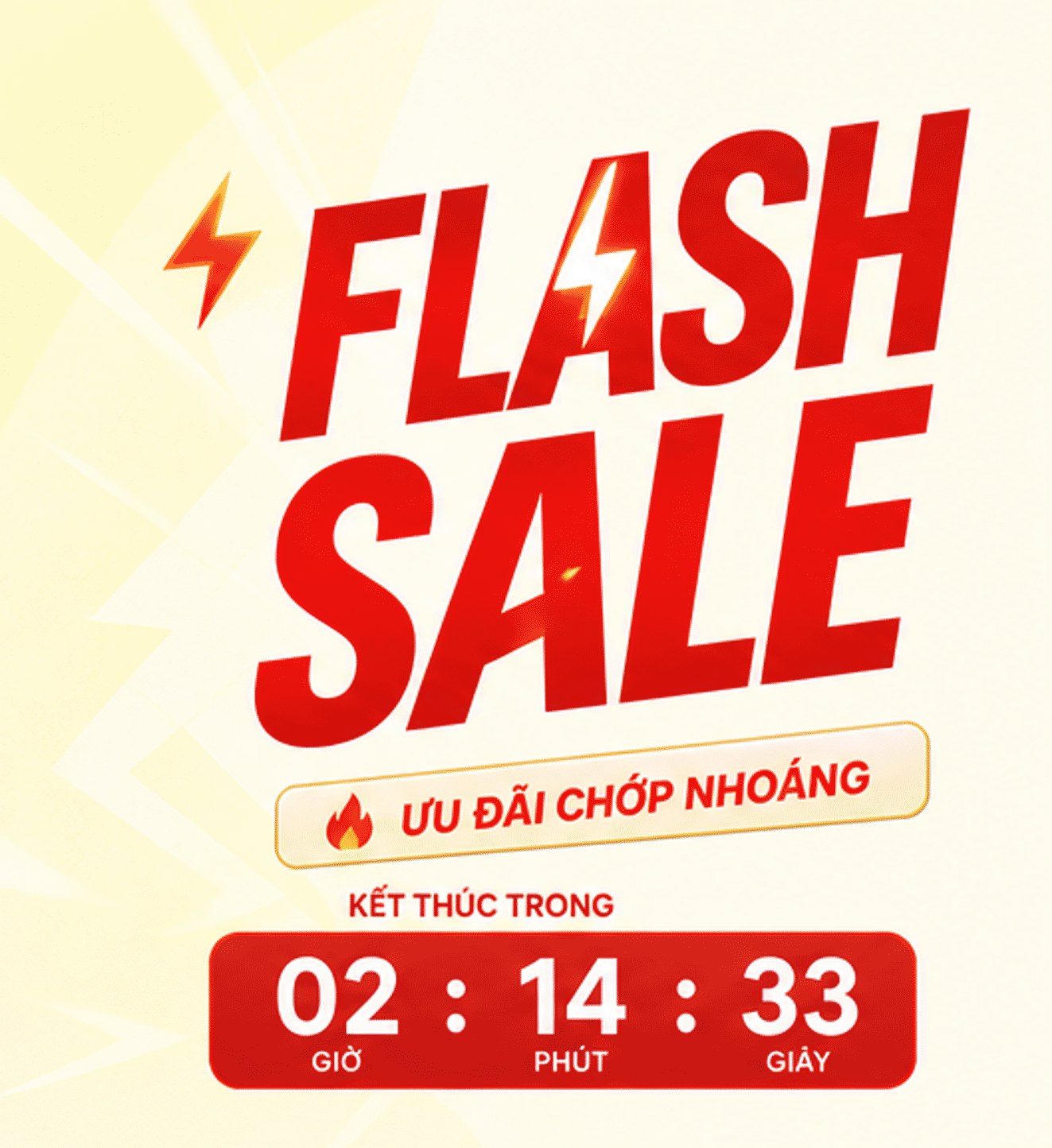 FLASH SALE – ưu đãi chớp nhoáng, kết thúc trong 02:14:33