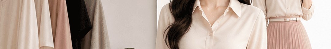 Ảnh người mẫu mặc set áo sơ mi và chân váy xếp ly