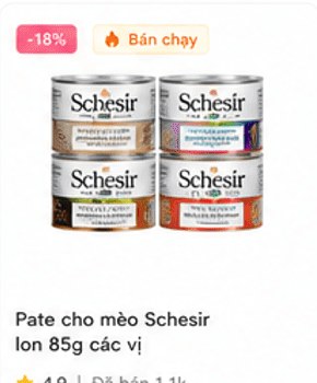 Pate cho mèo Schesir Ion 85g các vị