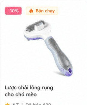 Lược chải lông rụng cho chó mèo