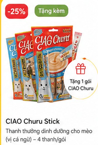 CIAO Churu Stick thanh thưởng cho mèo