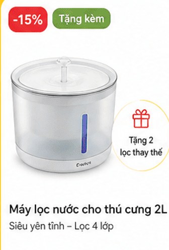 Máy lọc nước cho thú cưng 2L