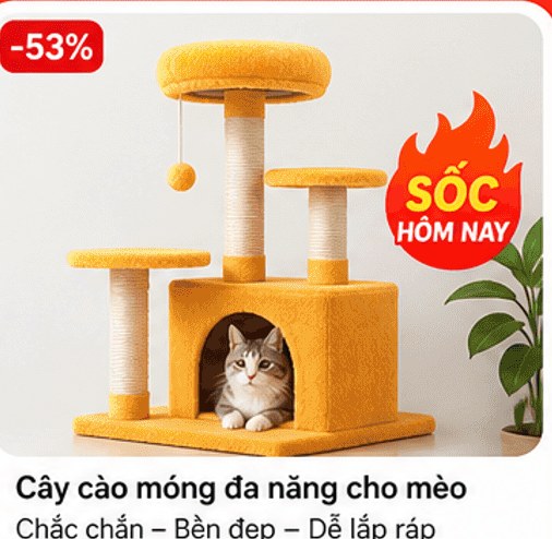 Cây cào móng đa năng cho mèo