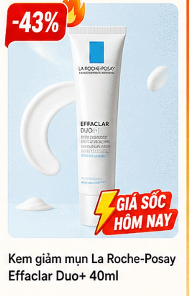 Kem giảm mụn La Roche-Posay Effaclar Duo+ 40ml – giảm -43%, giá sốc hôm nay
