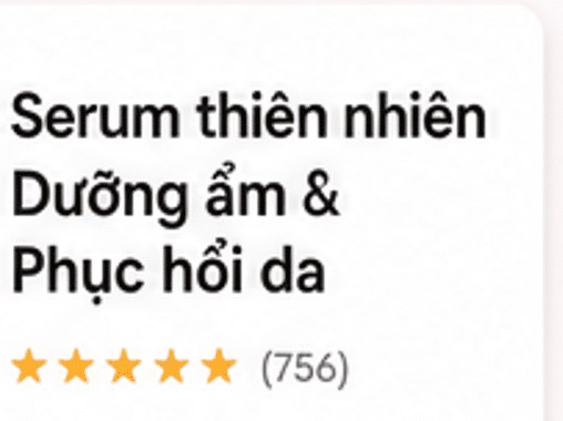 Top 3 – Serum thiên nhiên Dưỡng ẩm & Phục hồi da, đánh giá 5 sao
