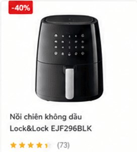 Nồi chiên không dầu Lock&Lock EJF296BLK