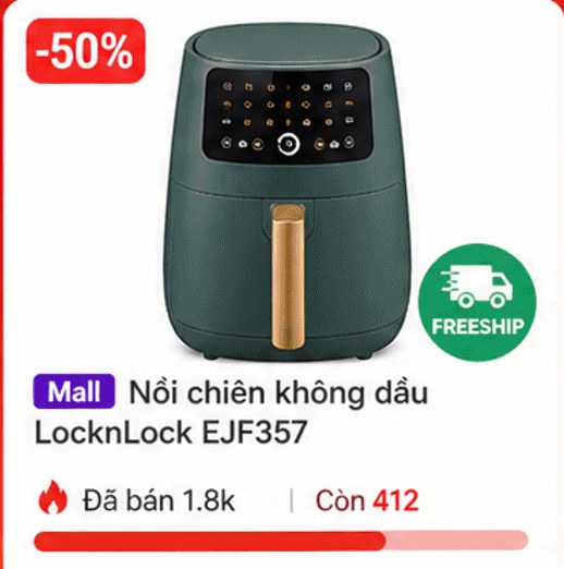 Nồi chiên không dầu LocknLock EJF357