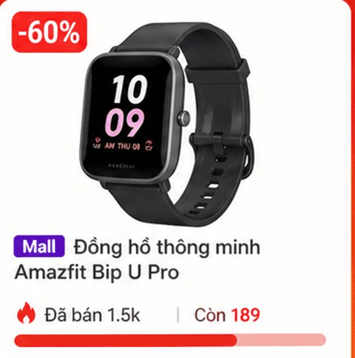 Đồng hồ thông minh Amazfit Bip U Pro