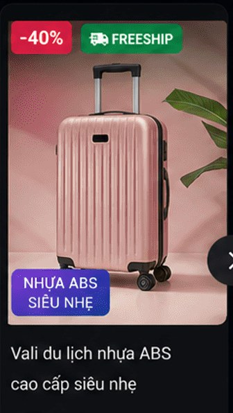 Vali du lịch nhựa ABS cao cấp siêu nhẹ