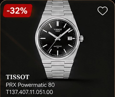 Tissot PRX Powermatic 80 T137.407.11.051.00 – giảm giá flash sale