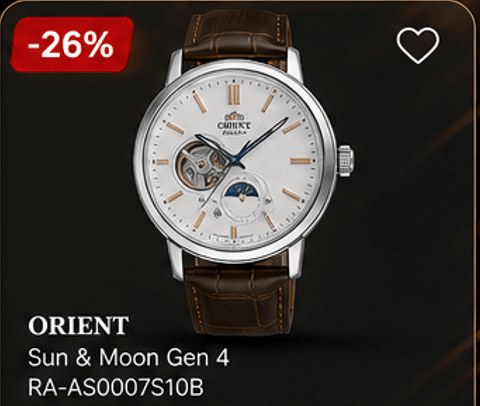 Orient Sun & Moon Gen 4 RA-AS0007S10B – giảm giá flash sale