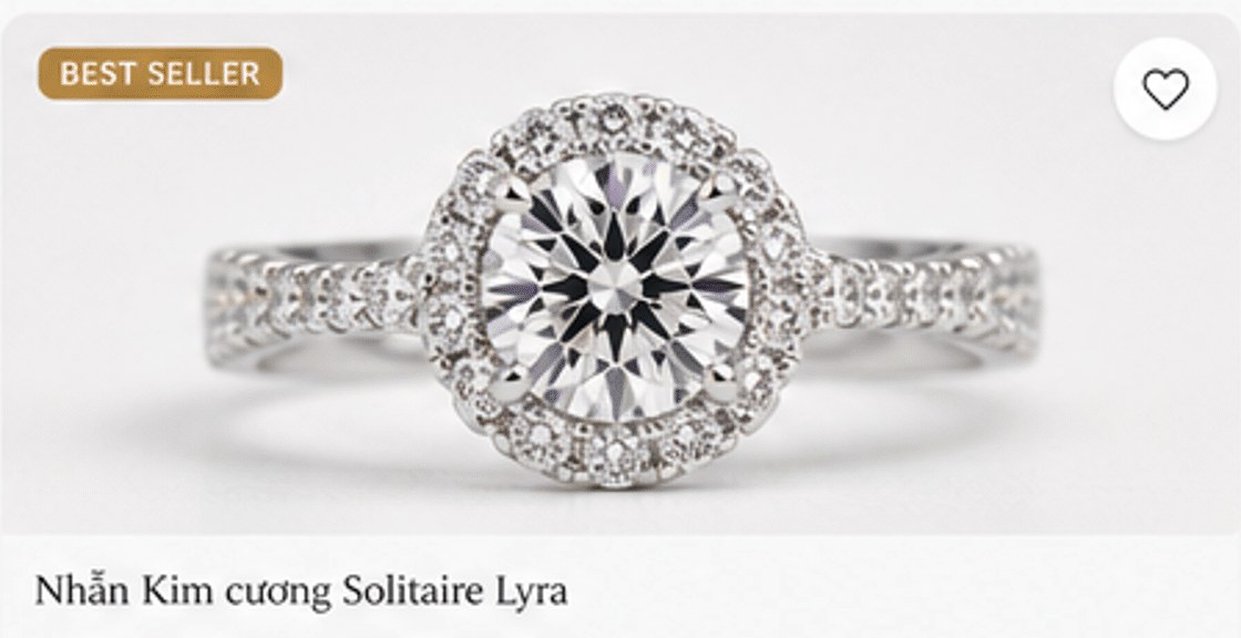 Best Seller – Nhẫn Kim cương Solitaire Lyra
