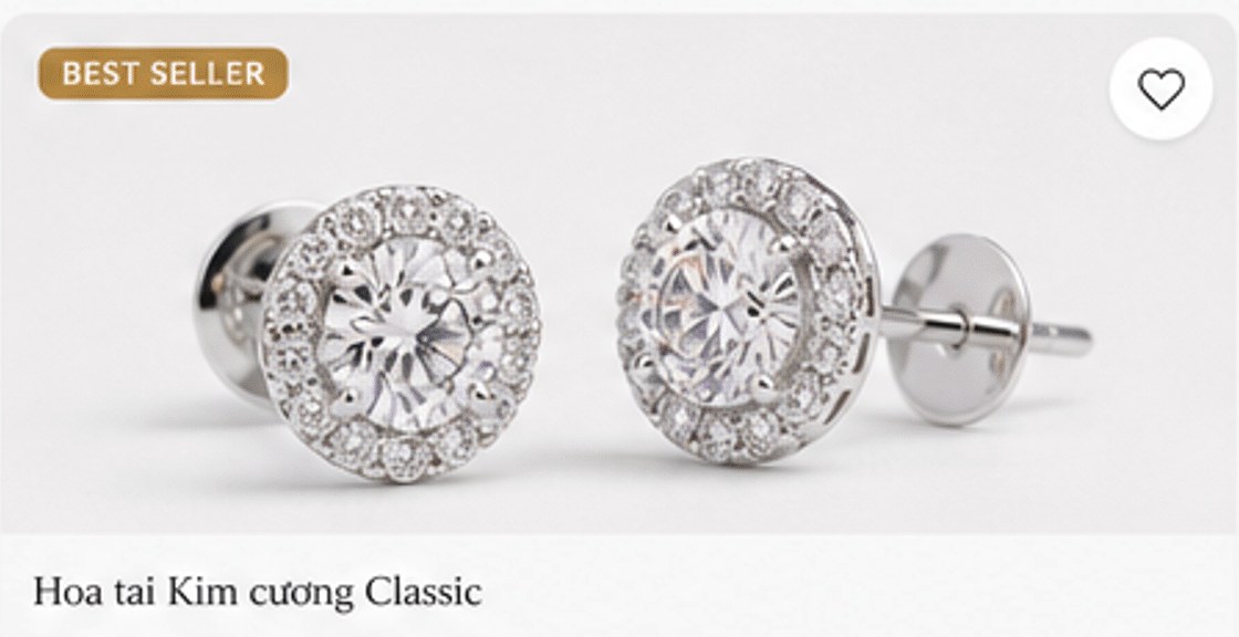 Best Seller – Hoa tai Kim cương Classic