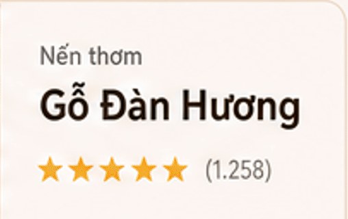 Nến thơm Gỗ Đàn Hương – 5 sao (1.258 đánh giá)