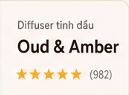 Diffuser tinh dầu Oud & Amber – 5 sao (982 đánh giá)