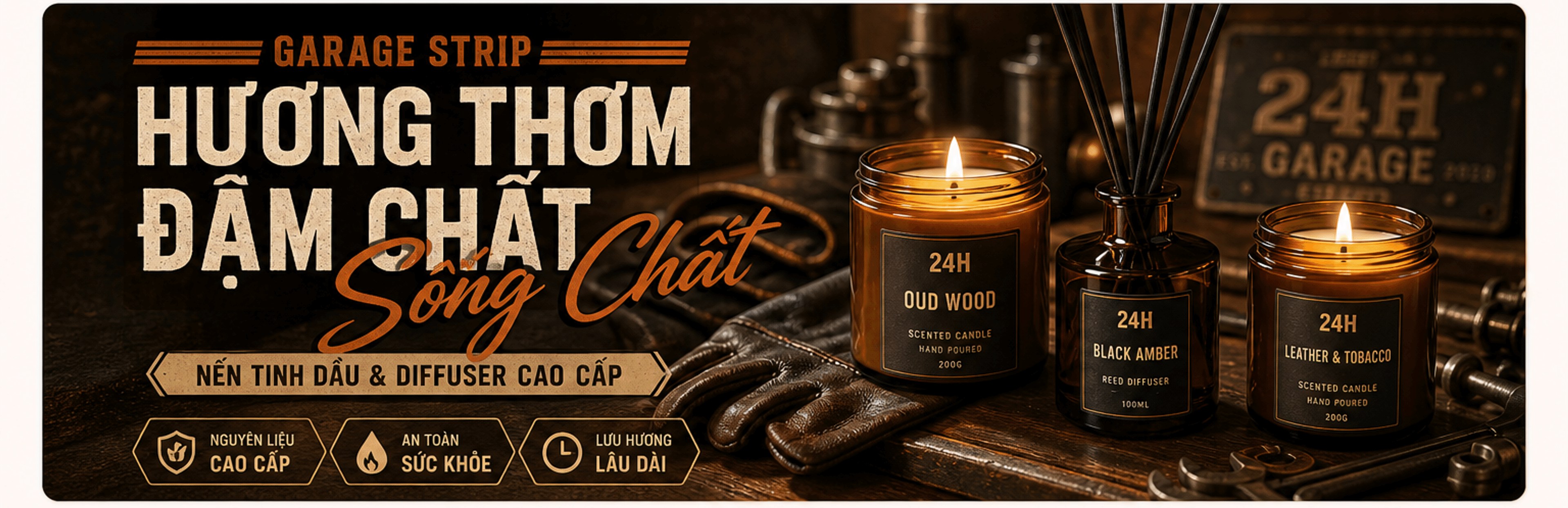 Hương thơm đậm chất sống chất – nến tinh dầu và diffuser cao cấp: nguyên liệu cao cấp, an toàn sức khỏe, lưu hương lâu dài