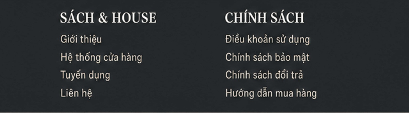 Liên kết Sách & House và Chính sách
