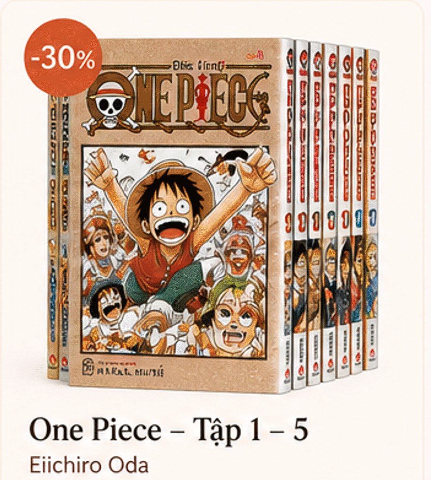 One Piece – Tập 1–5, Eiichiro Oda, giảm 30%